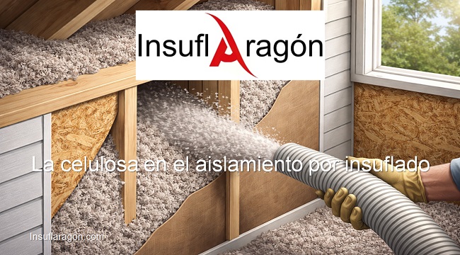 la celulosa en el aislamiento por insuflado