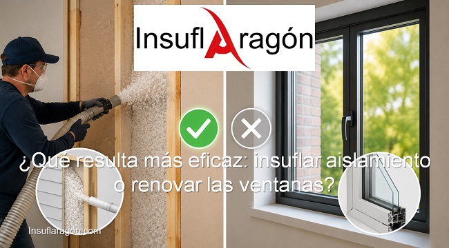 Qué resulta más eficaz insuflar aislamiento o renovar las ventanas